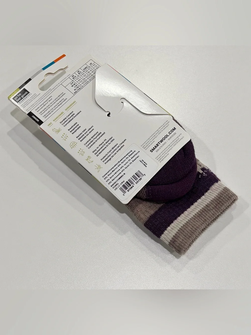 SmartWool Women's Small Hike Outdoor Light Cushion Socks Brown NWT Wool Blend
